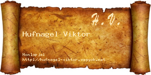 Hufnagel Viktor névjegykártya